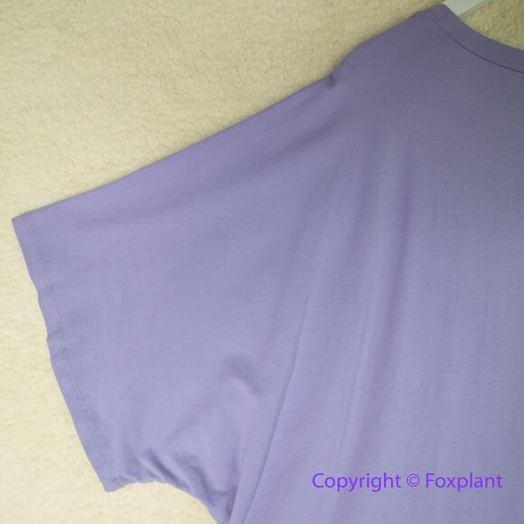 New! ELOQUII Women's Plus Size Cross Front Flutter Sleeve Dress purple, 26 - Picture 11 of 12